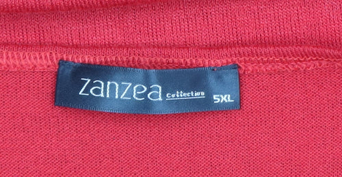 Zanzea Women Red Plus Size 5XL Wrap V-Neck Lightweight Jumper