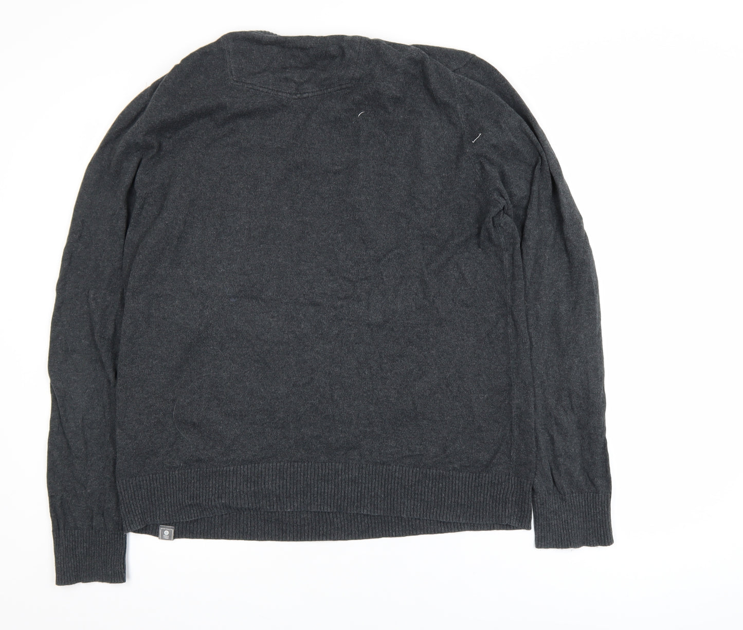 FatFace Men’s Grey Cotton Cashmere Crew Neck Jumper Size L