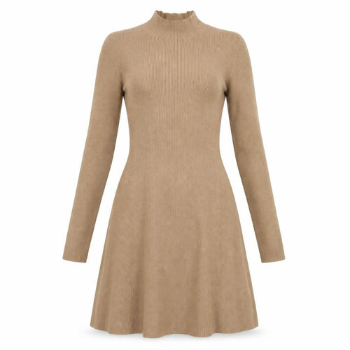 Friends Like These Women Brown Size 14 Knit Fit & Flare Dress