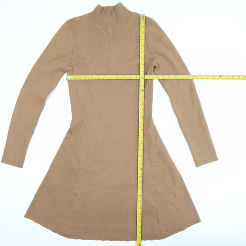 Friends Like These Women Brown Size 14 Knit Fit & Flare Dress