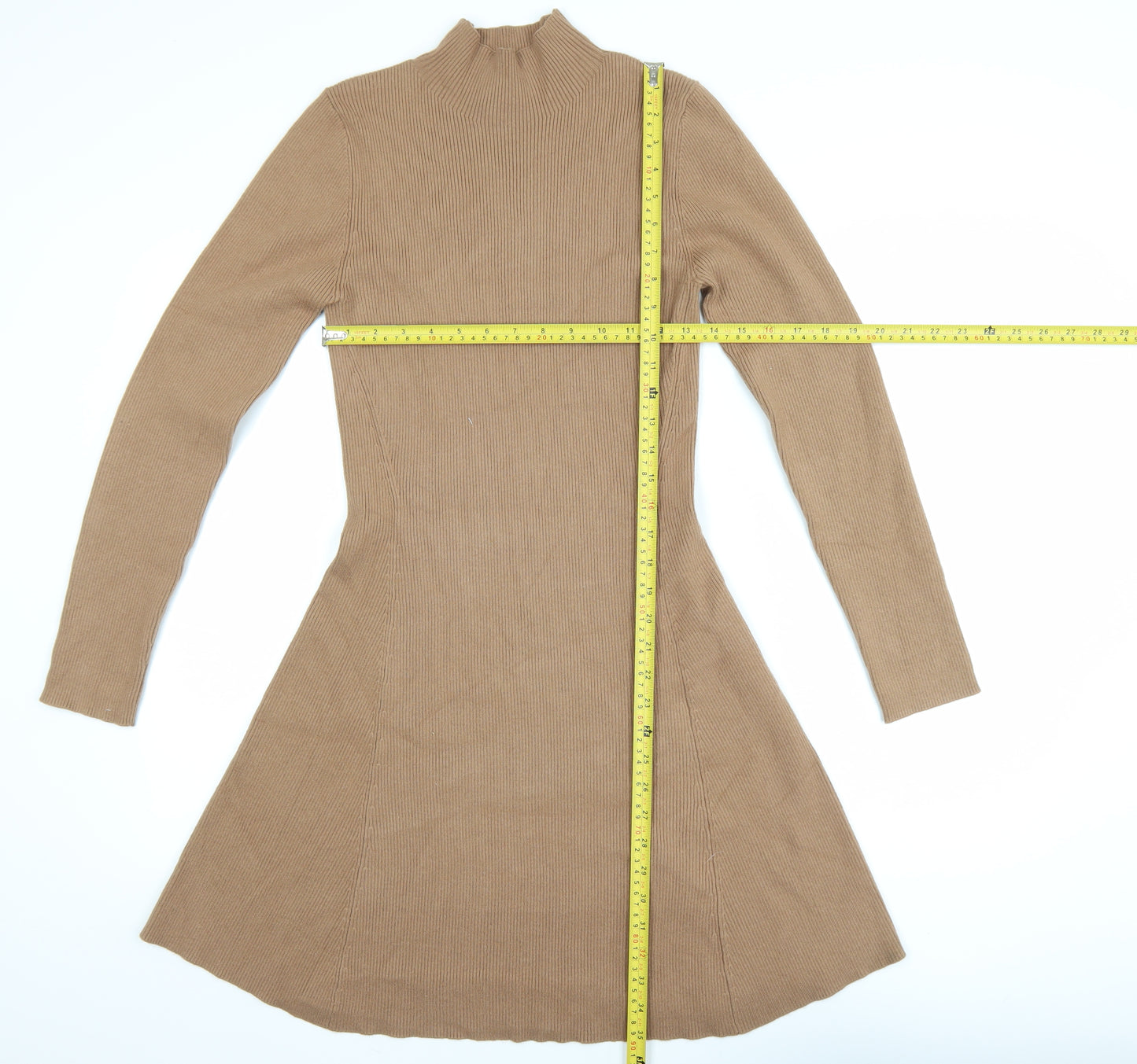Friends Like These Women Brown Size 14 Knit Fit & Flare Dress