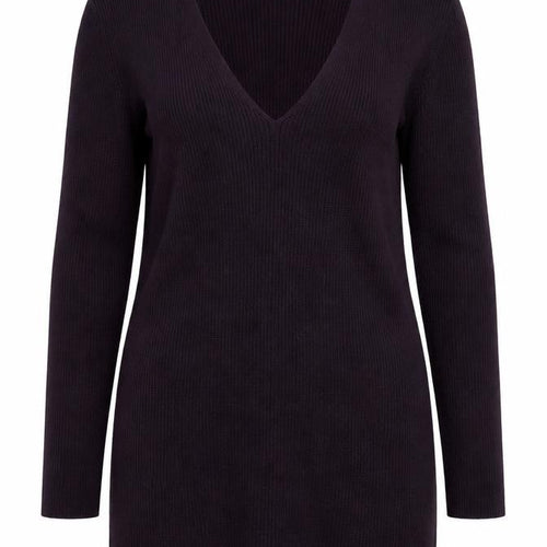 Jigsaw Women Purple V-Neck Long Sleeve Tunic Jumper M