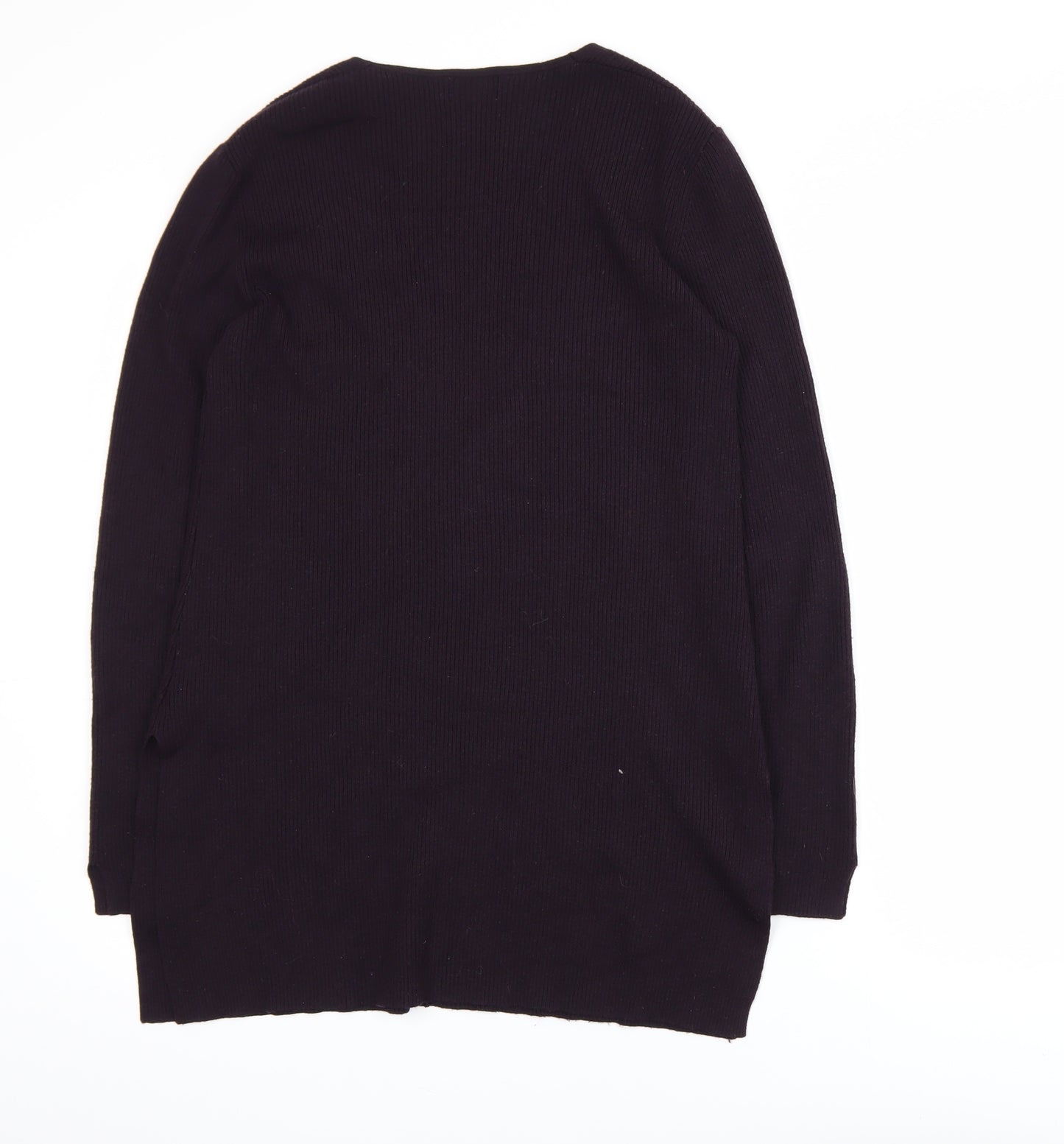 Jigsaw Women Purple V-Neck Long Sleeve Tunic Jumper M
