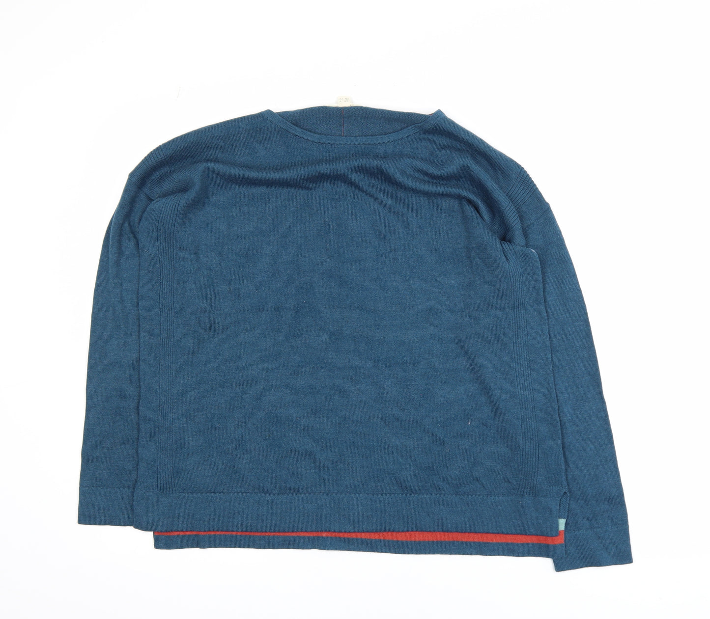 White Stuff Men's Blue Cotton Blend Crew Neck Jumper Size M