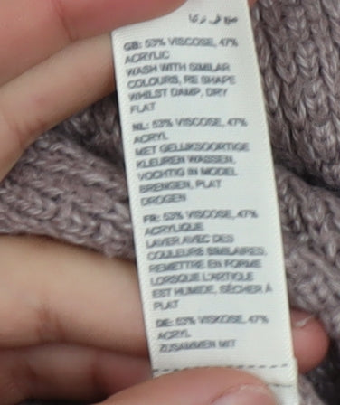 Fat Face Women Beige Size 14 Chunky Knit Relaxed Fit Cardigan