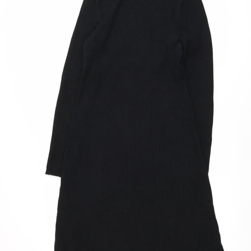 Marks and Spencer Women Black Midi Bodycon Knit Dress L