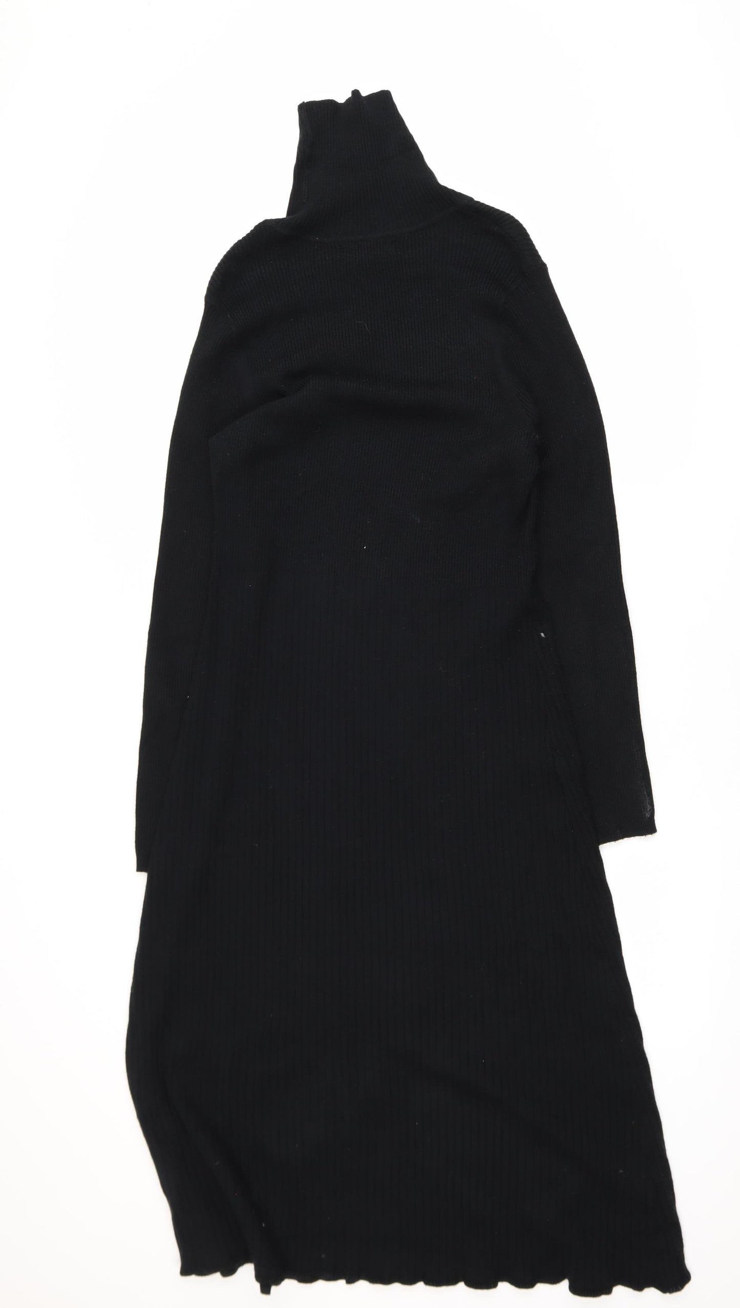 Marks and Spencer Women Black Midi Bodycon Knit Dress L