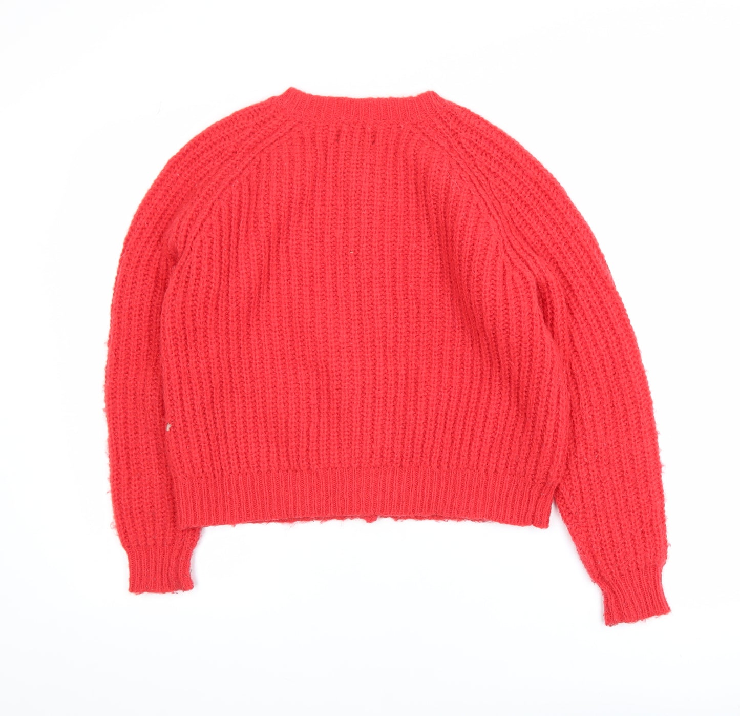 Friends Like These Women Red Chunky Knit Cardigan Size 8