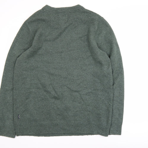Fat Face Men's Green Wool Blend Crew Neck Pullover Jumper L