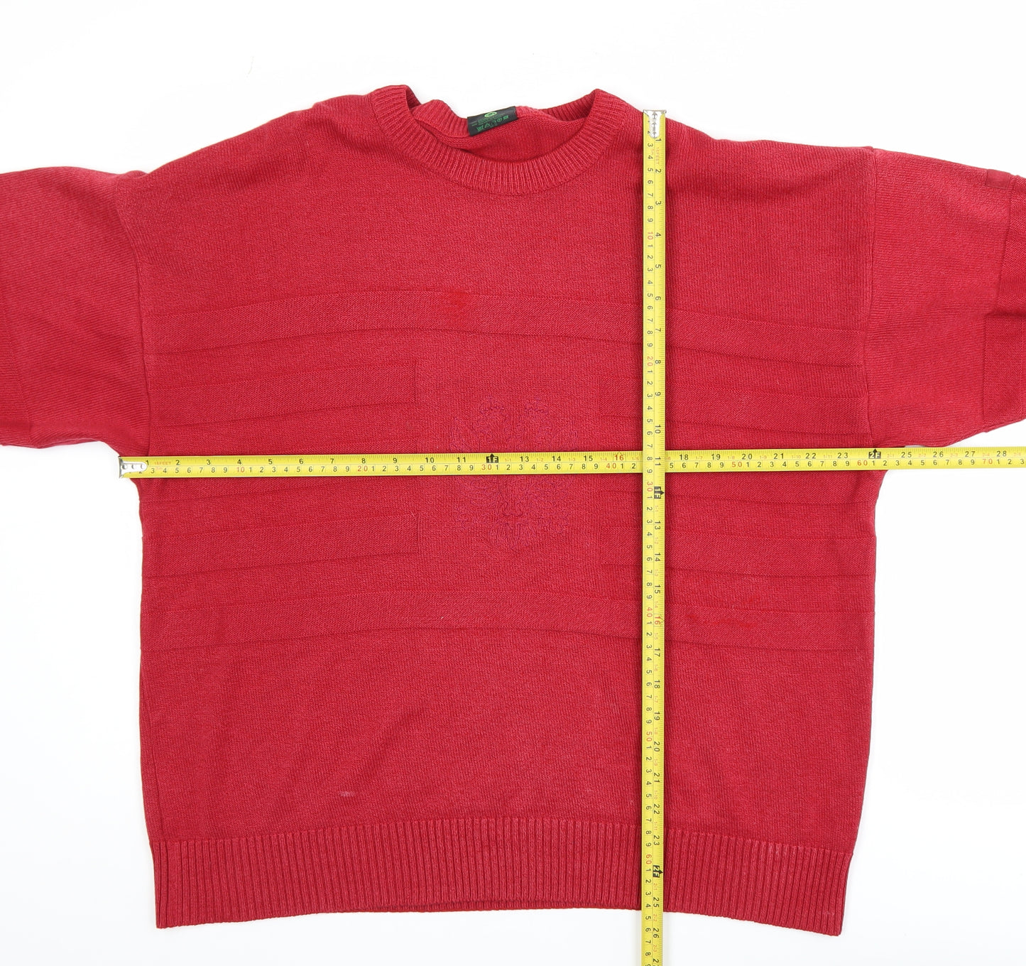 Westbury Men's Red XL Crew Neck Cotton Blend Pullover Jumper
