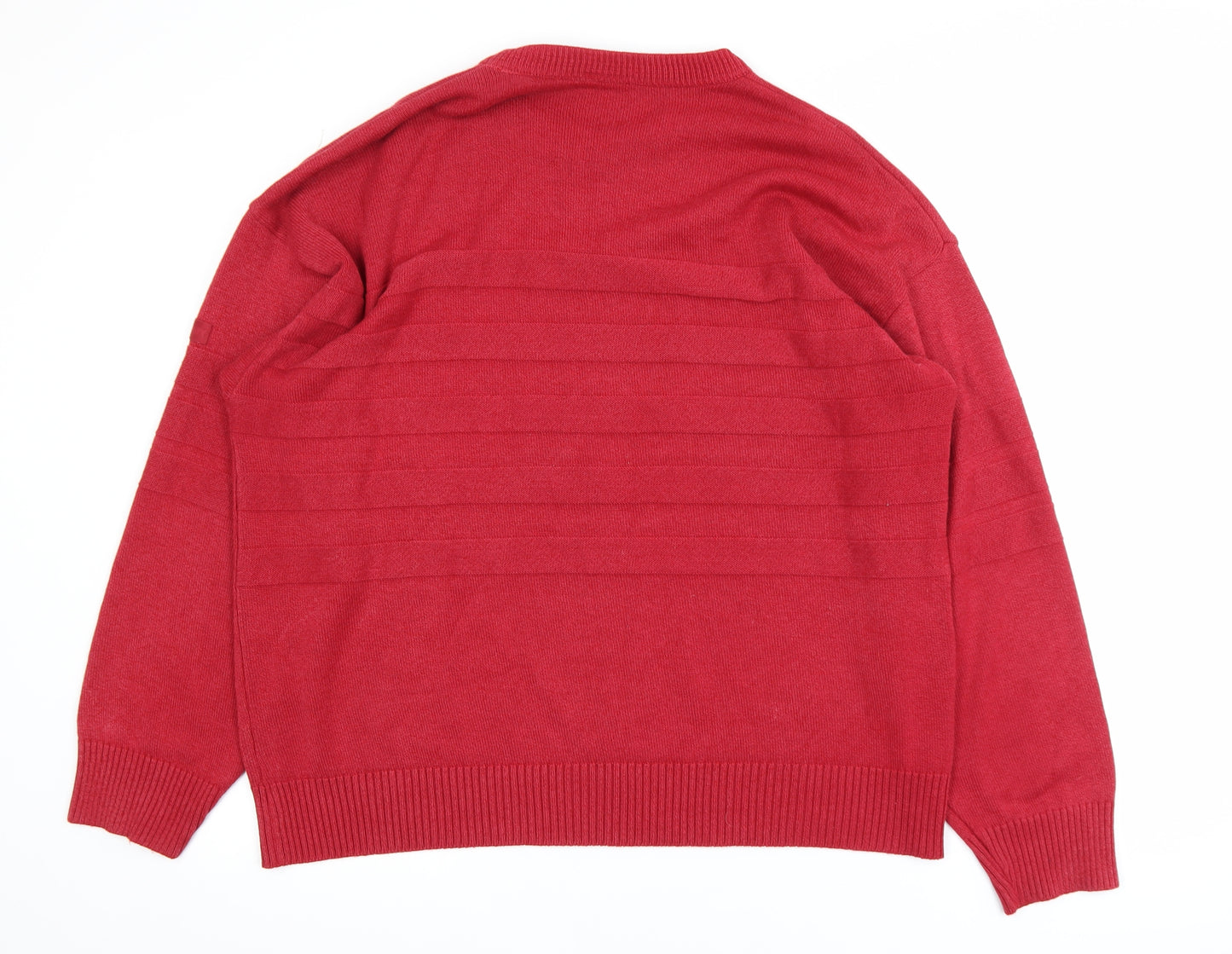 Westbury Men's Red XL Crew Neck Cotton Blend Pullover Jumper