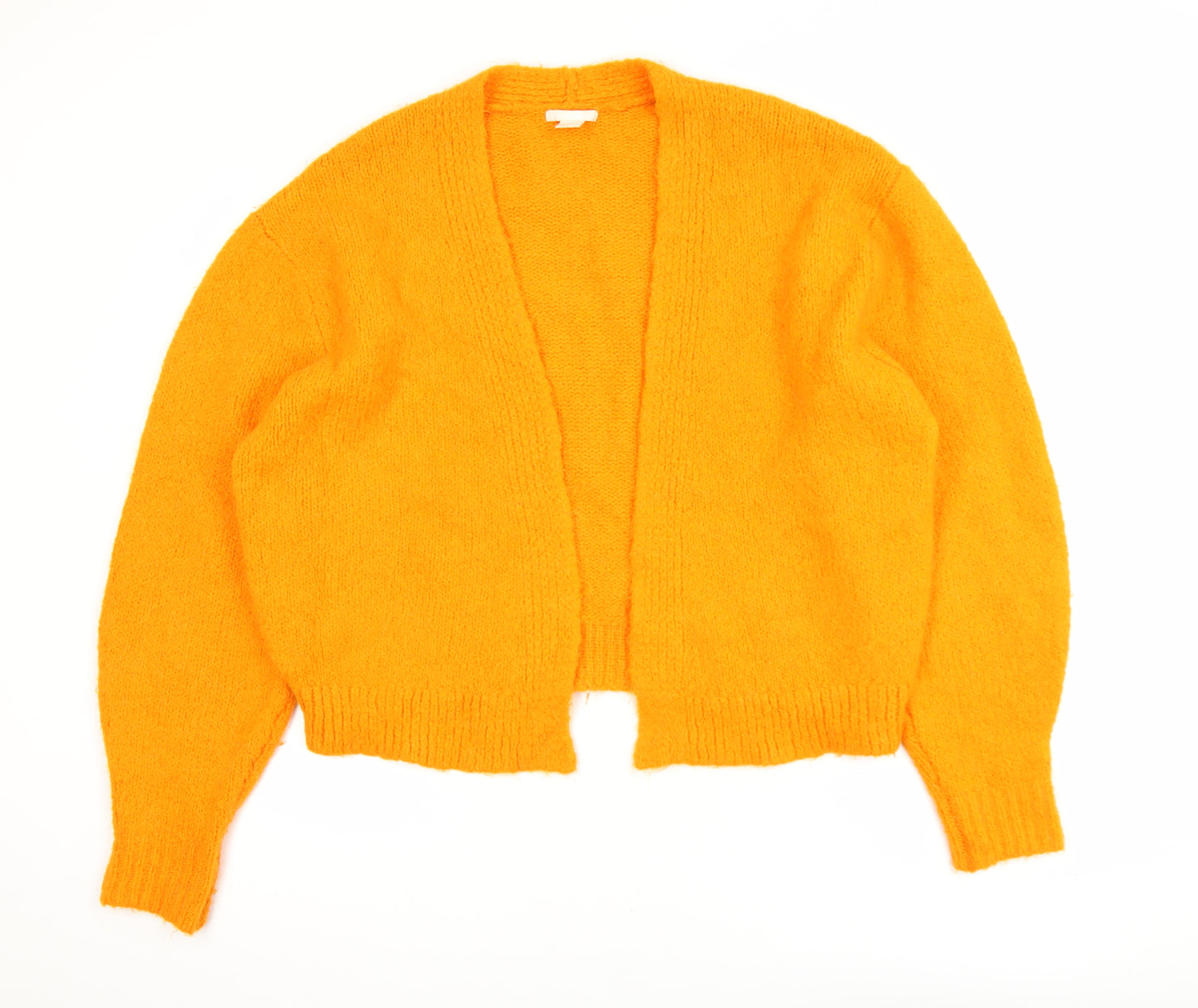 H&M Womens Orange Wool Blend Chunky Knit Cardigan Size 12