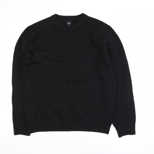 River Island Men's Black L Crew Neck Knit Jumper