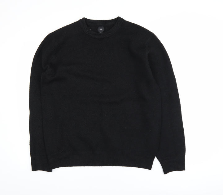 River Island Men's Black L Crew Neck Knit Jumper