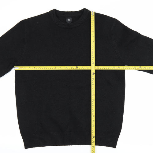 River Island Men's Black L Crew Neck Knit Jumper