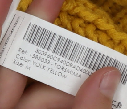 Cache Cache Women’s Yellow Cable-Knit Acrylic Jumper M