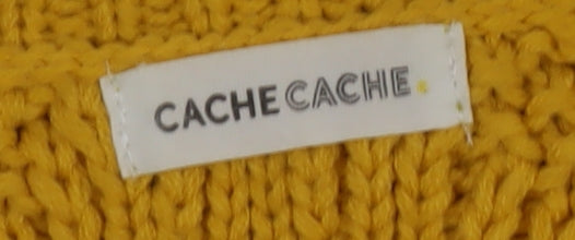 Cache Cache Women’s Yellow Cable-Knit Acrylic Jumper M