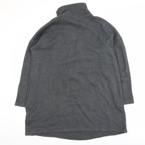 Very Womens Grey Roll Neck Tunic Knit Top Size 12