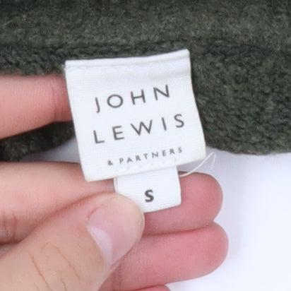 John Lewis Women's Green Wool Blend Relaxed Crew Neck Jumper Size S