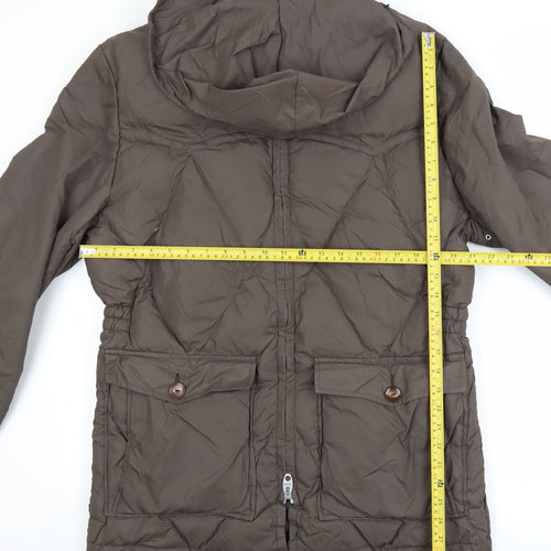 Sprung Men's Brown Down Puffer Jacket L Winter Insulated Hooded