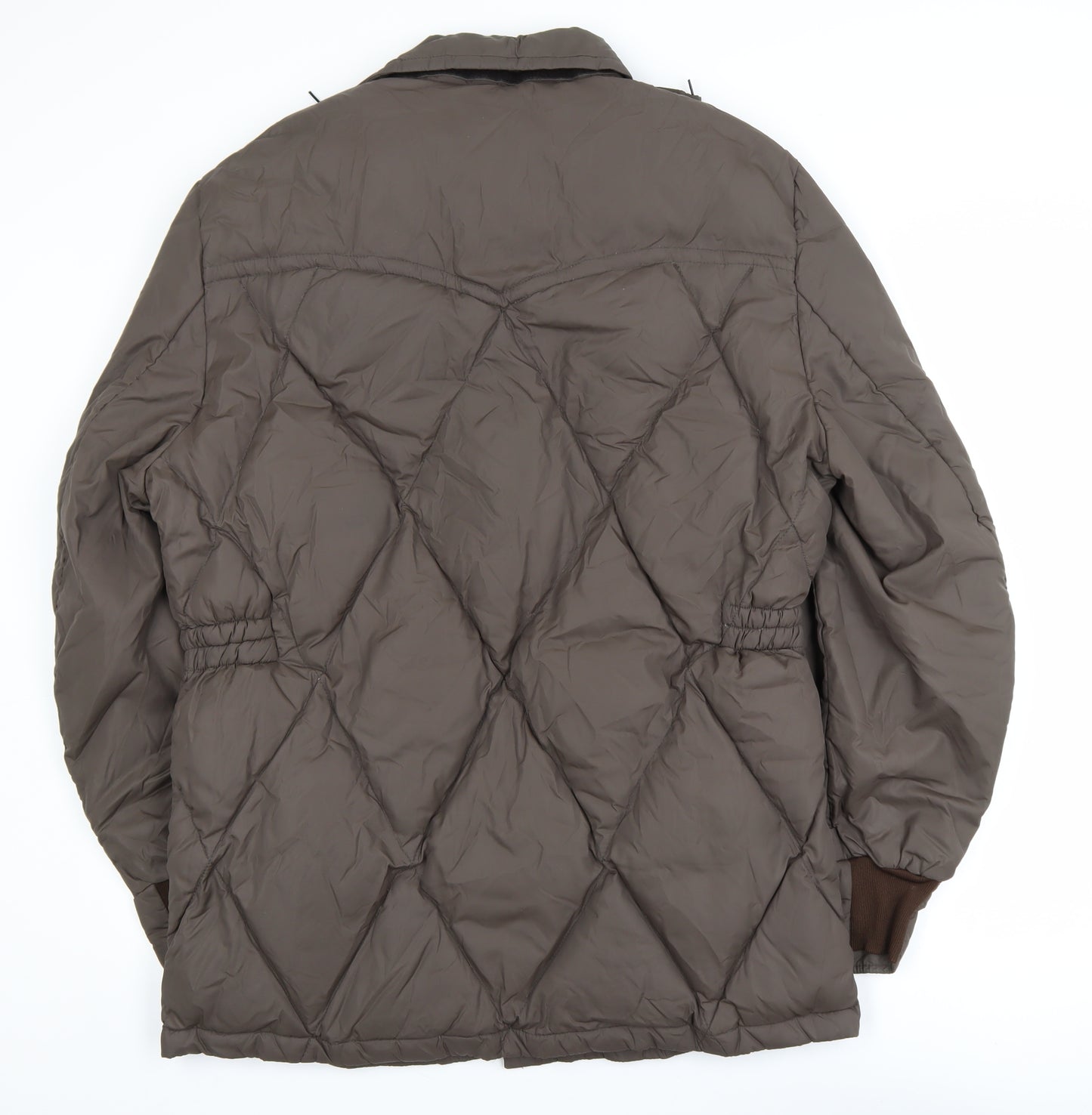 Sprung Men's Brown Down Puffer Jacket L Winter Insulated Hooded
