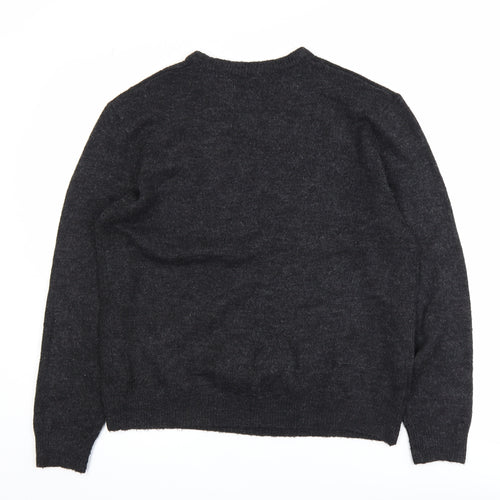 Marks and Spencer Womens Grey Sequin Stars Jumper Size L