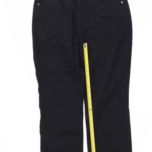 Lindex Women Black High Waist Straight Leg Stretch Jeans Size 19