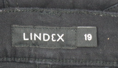 Lindex Women Black High Waist Straight Leg Stretch Jeans Size 19