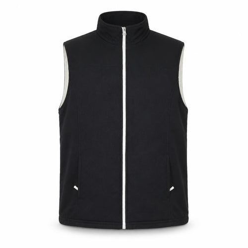 Karen Scott Sport Black Fleece Lined Zip Waistcoat L Unisex Bodywarmer