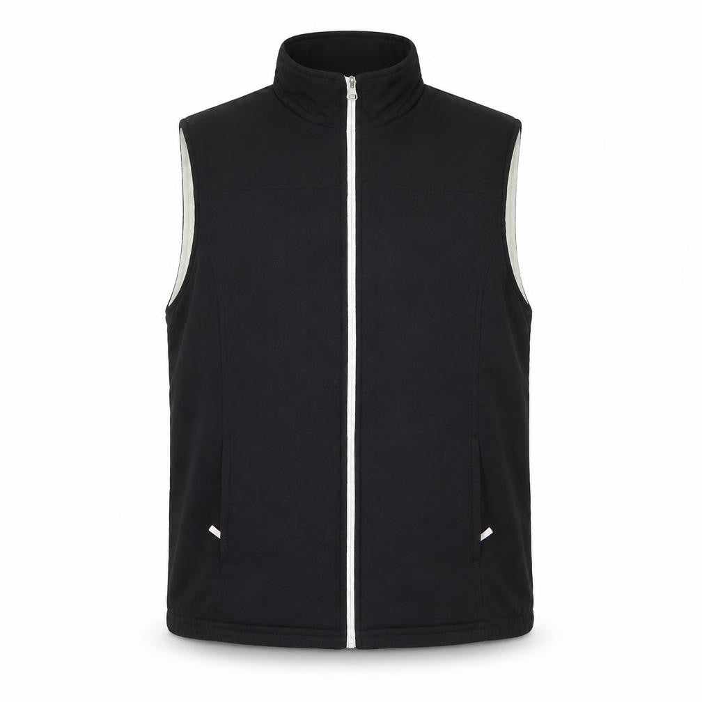 Karen Scott Sport Black Fleece Lined Zip Waistcoat L Unisex Bodywarmer