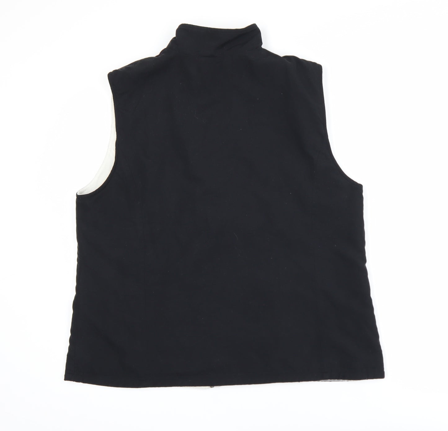 Karen Scott Sport Black Fleece Lined Zip Waistcoat L Unisex Bodywarmer