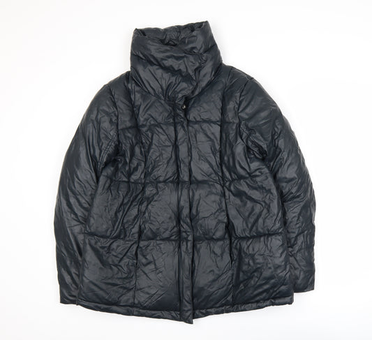 Steve Madden Women's Black Puffer Jacket Size S Winter Quilted Coat