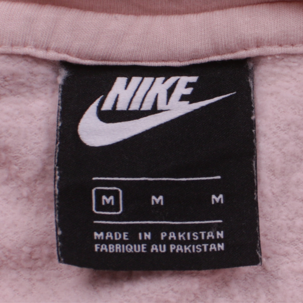 Nike Women Pink Pullover Hoodie Medium Cotton Blend Lined Casual