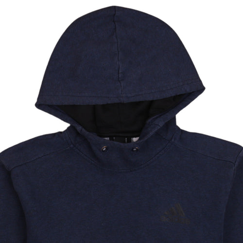 Adidas Men's Blue Pullover Hoodie Size S Sports Fleece