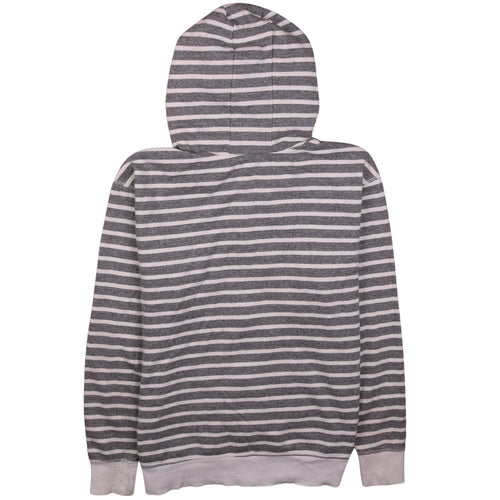 Polo Ralph Lauren Womens Grey White Striped Full Zip Hoodie M