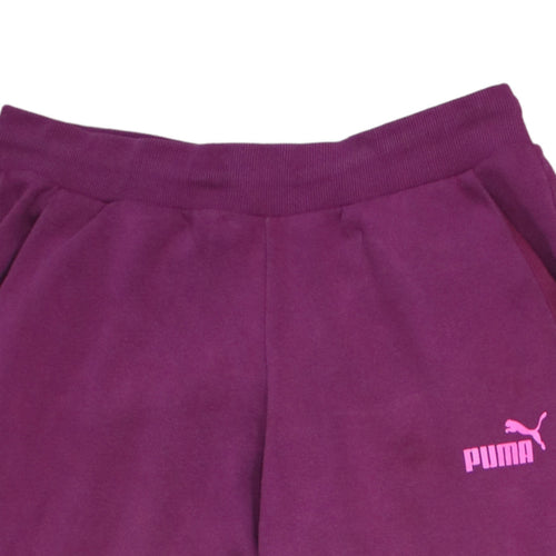 Puma Womens Purple Fleece Sweatpants Size 10 Regular Fit