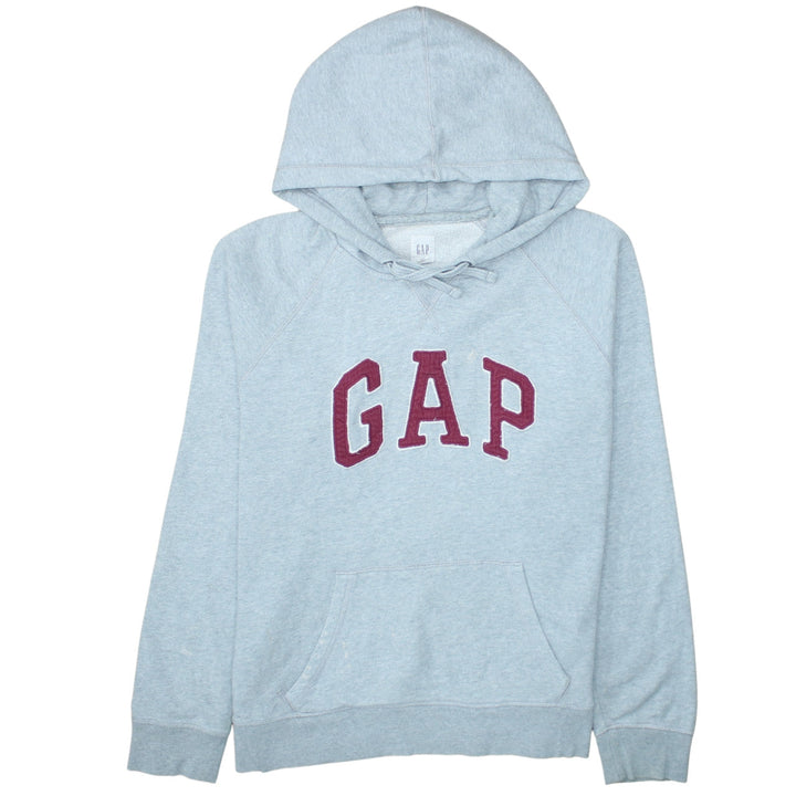 GAP Men's Grey Pullover Hoodie Size L Logo Fleece Sweatshirt