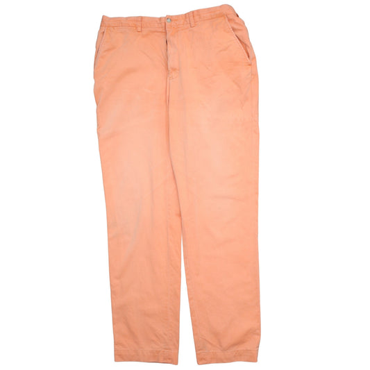 Ralph Lauren Mens Orange Chino Trousers 36W 32L Cotton Prospect Pant