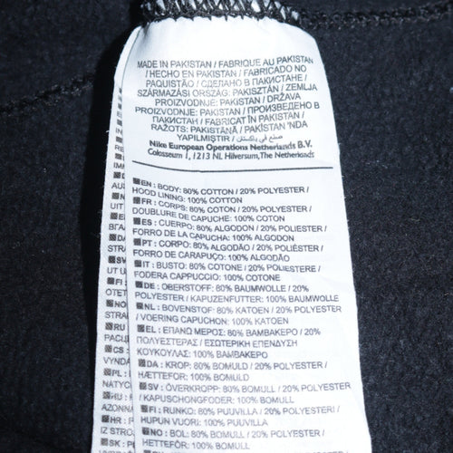 Nike Men's Black Pullover Hoodie Medium Fleece Sweatshirt