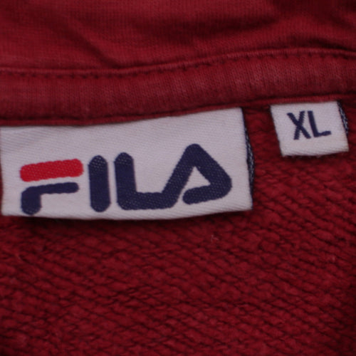 FILA Men's Multicoloured Pullover Hoodie XL Logo Sports Style