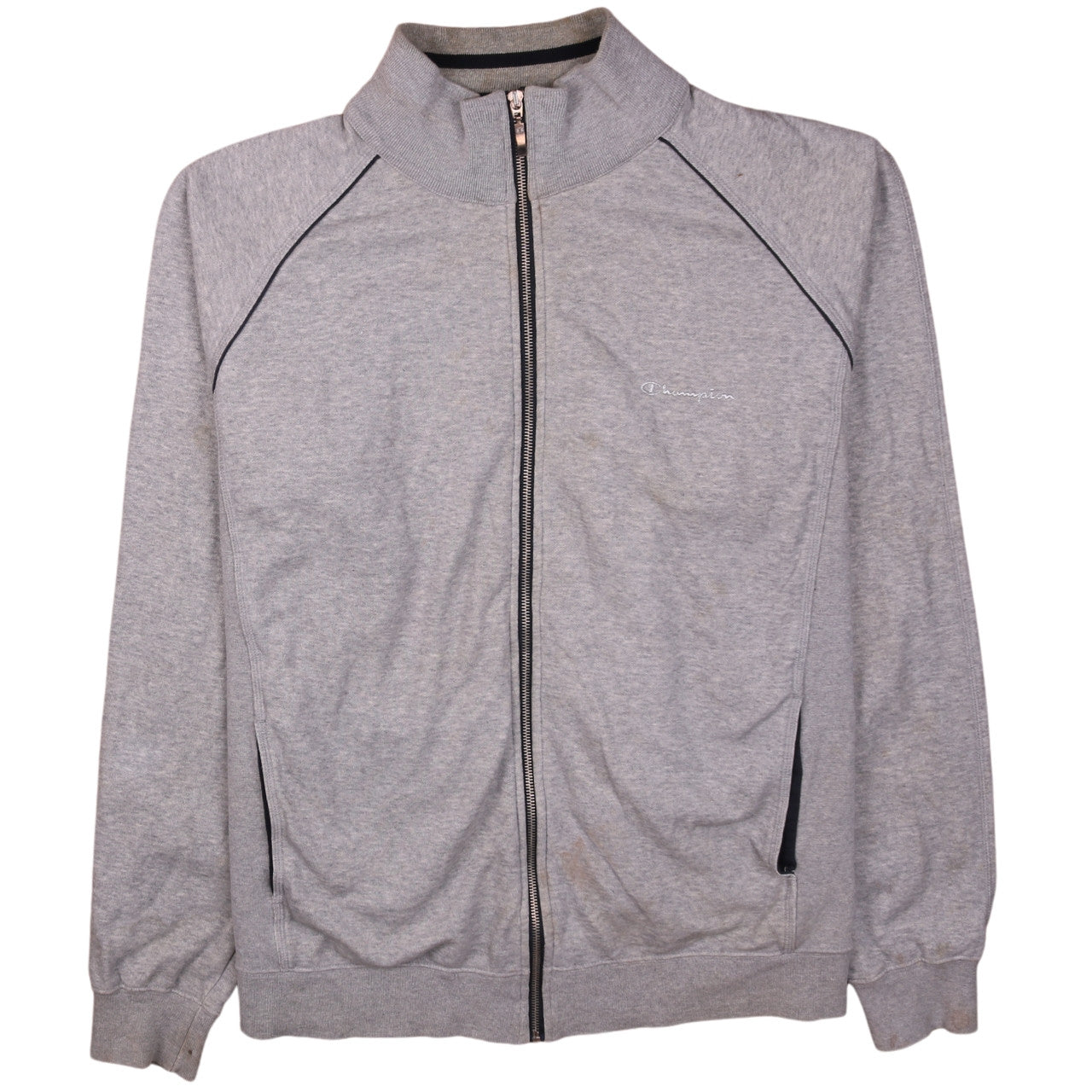 Champion Men’s Grey 2XL Track Jacket Full Zip Athletic Top