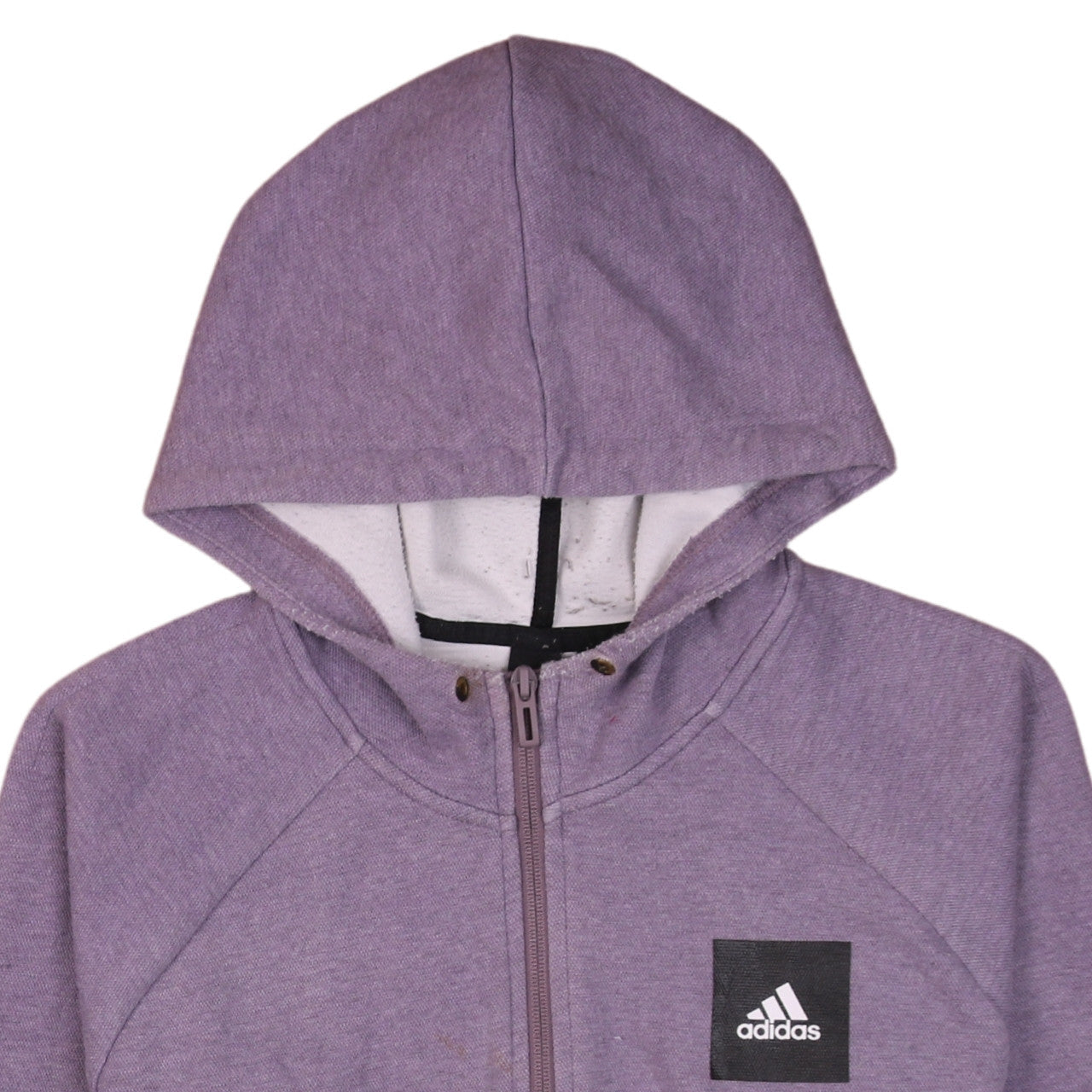 Adidas Womens Purple Full Zip Hoodie Small Relaxed Fit Casual