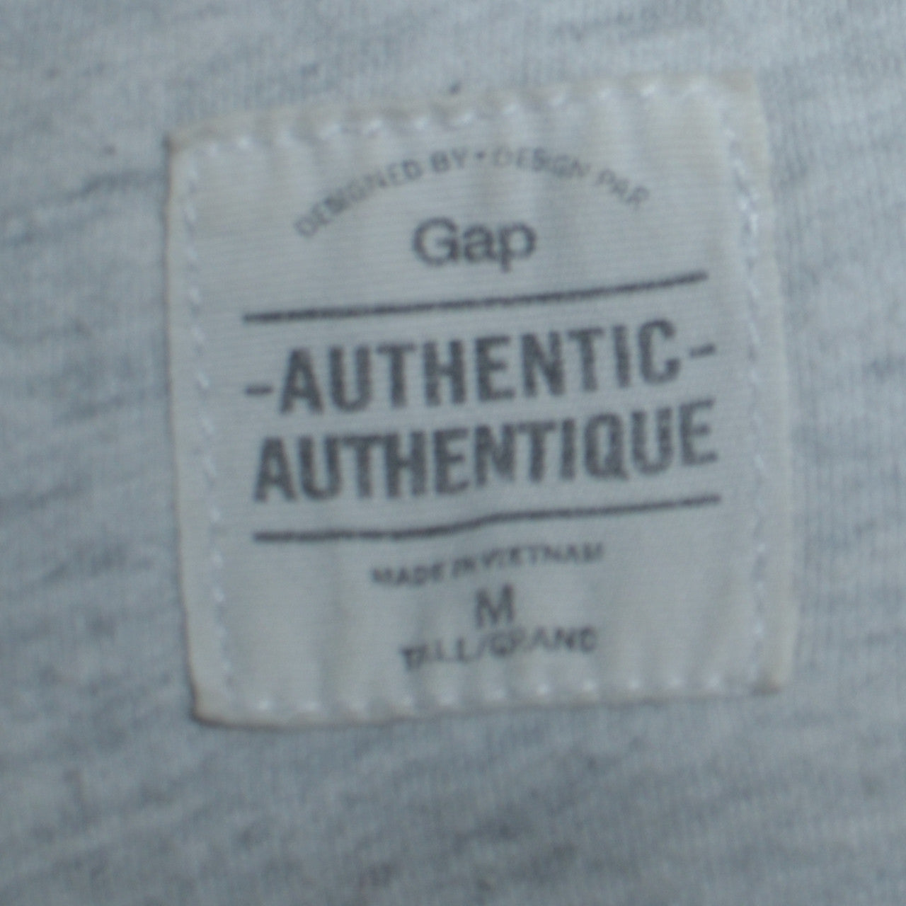 GAP Women Grey Logo Pullover Hoodie Medium Tall Authentic Cotton Blend