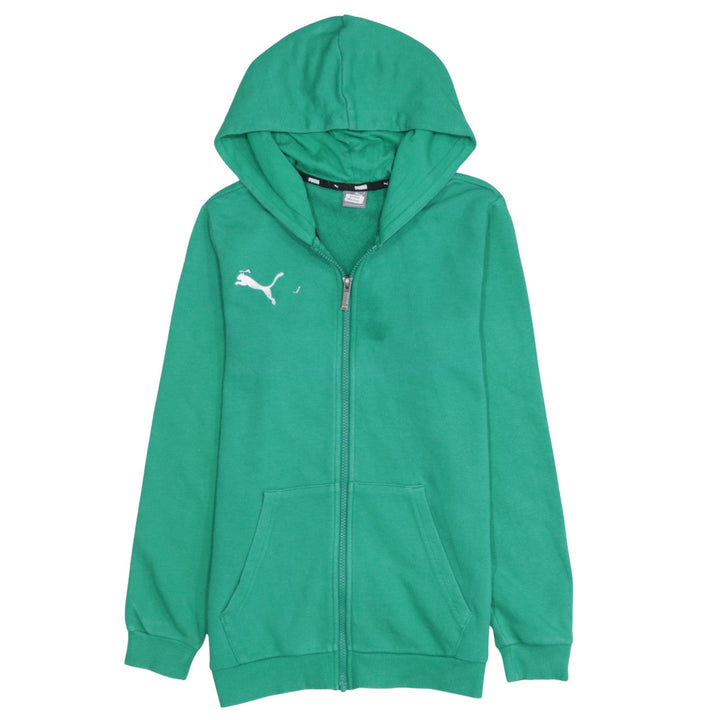 Puma Boys Green Full Zip Fleece Hoodie 13-14 Years Excellent Condition