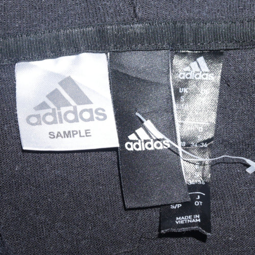 Adidas Women Black Full Zip Hoodie Size S Hooded Sweatshirt