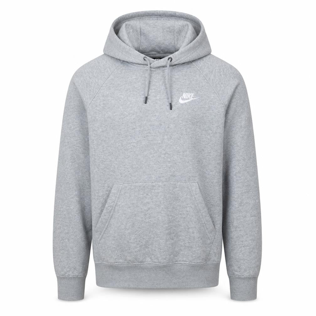 Front view of Nike Men's Grey Pullover Hoodie Small Regular Fit Fleece
