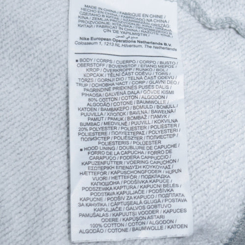 Nike Men's Grey Pullover Hoodie Small Regular Fit Fleece
