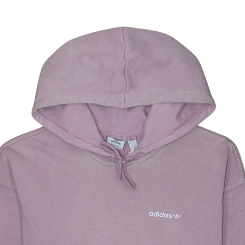 Adidas Women Pink Pullover Hoodie XS Hooded Logo Sweatshirt