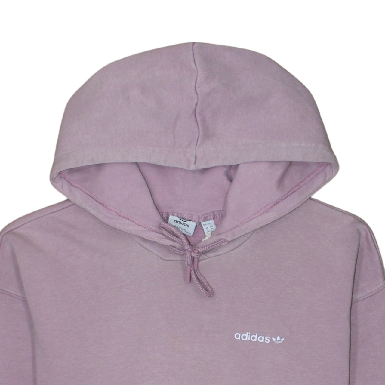 Adidas Women Pink Pullover Hoodie XS Hooded Logo Sweatshirt