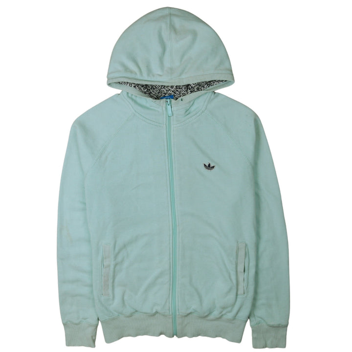 Adidas Women’s Blue Full Zip Hoodie Size 16 Cotton Blend Casual